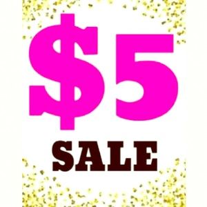 $5 sale!!! Most items $5, bundle and save!